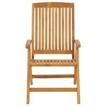vidaXL Chaises de jardin inclinables lot de 2 et coussins teck massif