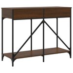 vidaXL Table console chêne marron 100x39x78 5 cm bois d'ingénierie