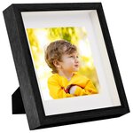 vidaXL Cadres photo 3D 3 Pièces Noir 23x23 cm pour photos 13x13 cm