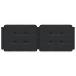 vidaXL Coussin de tête de lit noir 120 cm similicuir