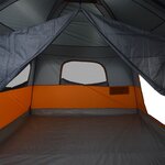 vidaXL Tente de cabine familiale 10 personnes gris orange imperméable