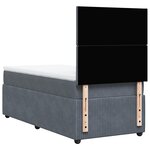 vidaXL Sommier à lattes de lit avec matelas Gris foncé 100x200 cm
