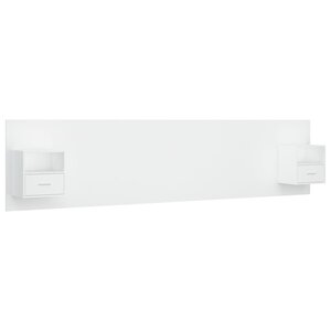 vidaXL Tête de lit avec armoires Blanc Bois d’ingénierie