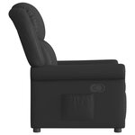 vidaXL Fauteuil inclinable Noir brillant Similicuir