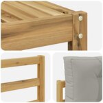 vidaXL Ensemble de canapés d'extérieur 5 pc Blanc et gris clair