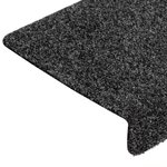vidaXL Tapis d'escalier 15 Pièces Tissu aiguilleté 65x21x4 cm Gris