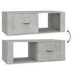 vidaXL Table basse Gris béton 100x50 5x35 cm Bois d'ingénierie
