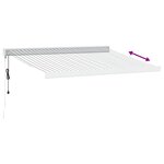 vidaXL Auvent rétractable anthracite/blanc 3x2 5 m tissu et aluminium
