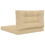 vidaXL Coussin de canapé d'extérieur 2 Pièces Beige Polyester