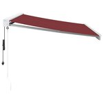 vidaXL Auvent rétractable automatique bordeaux 350x250 cm