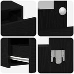 vidaXL Table de Toilette Noir 83 x 40 x 70 cm Bois d'ingénierie