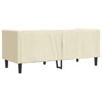 vidaXL Canapé Chesterfield 2 places crème similicuir