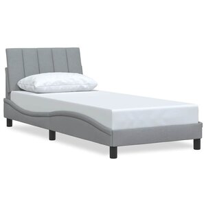 vidaXL Cadre de lit sans matelas Hanko gris clair 80x200 cm tissu
