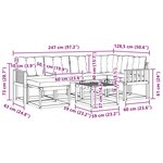 vidaXL Ensemble de canapés d'extérieur 7 pc Naturel et Beige