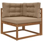 vidaXL Coussin de canapé d'extérieur 3 Pièces Taupe Polyester