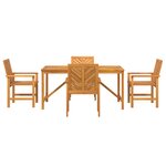 vidaXL Ensemble de salle à manger de jardin 4 pièces en bois massif acacia