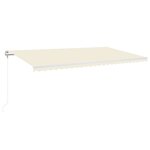 vidaXL Auvent rétractable automatique 600x350 cm Crème