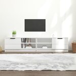 vidaXL Meubles TV 2 Pièces Blanc brillant 80x35x36 5 cm Bois d'ingénierie
