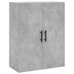 vidaXL Buffet haut Gris béton 69 5x34x180 cm Bois d'ingénierie