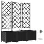 vidaXL Jardinières de jardin avec système d'irrigation 3 Pièces Noir