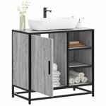 vidaXL Armoire de lavabo de salle de bain sonoma gris 65x33x60 cm