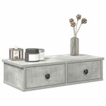 vidaXL Étagère murale avec tiroirs gris béton bois d'ingénierie