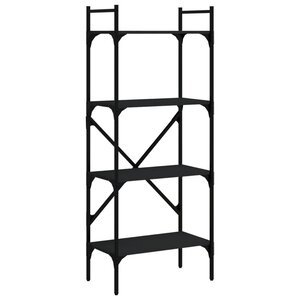 vidaXL Bibliothèque à 4 niveaux noir 56x31 5x138 5cm bois d'ingénierie