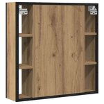 vidaXL Armoire à miroir salle de bain chêne artisanal bois ingénierie