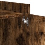 vidaXL Table de chevet chêne fumé 45x50x50 cm bois d'ingénierie