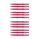 Stylo Feutre Flair Original Nylon Pointe Moyenne Rouge x 12 Paper Mate