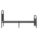 vidaXL Cadre de lit métal sans matelas avec pied de lit noir 90x190 cm