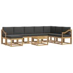 vidaXL Ensemble de canapés d'extérieur 9 pc Blanc et anthracite