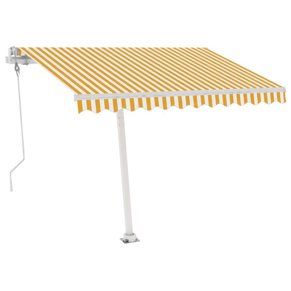 vidaXL Auvent automatique sur pied 300x250 cm Jaune/Blanc
