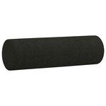 vidaXL Ensemble de canapés 3 Pièces avec coussins noir tissu