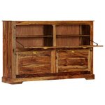 vidaXL Armoire à chaussures 140 x 35  x 90 cm Bois massif de Sesham