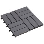 vidaXL Carreaux de terrasse 10Pièces Délavage gris 30x30 cm Acacia solide