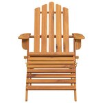 vidaXL Chaise de jardin Adirondack et repose-pied Bois d'acacia massif