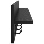 vidaXL Porte-manteau mural avec étagère Chêne noir 100 x 10.5 x 18 cm