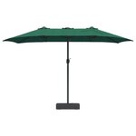 vidaXL Parasol de jardin Vert 385 x 209 x 244 cm tissu
