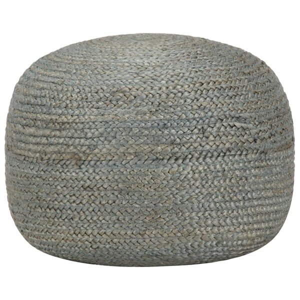 vidaXL Pouf fait à la main Vert olive 45 x 30 cm Jute