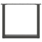 vidaXL Pieds de table basse en U  2 pièces  anthracite  50 x (42-43) cm  acier