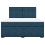 vidaXL Sommier à lattes de lit et matelas bleu 180x200 cm velours