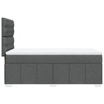vidaXL Sommier à lattes de lit avec matelas Gris foncé 90x200 cm Tissu