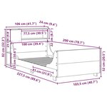 vidaXL Cadre de lit sans matelas blanc 100x200 cm bois de pin massif