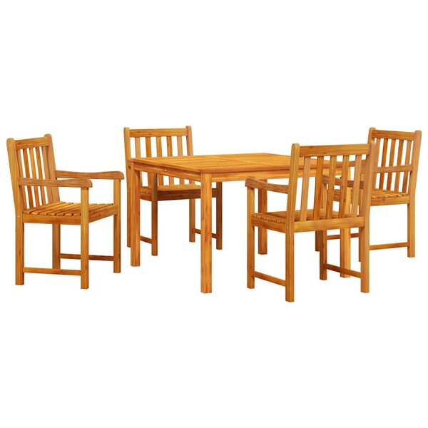 vidaXL Ensemble de salle à manger pour jardin 5 Pièces Marron