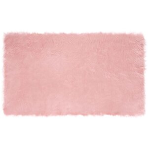 vidaXL Tapis en fausse Tafalla Rose 100 x 200 cm Polyester