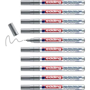 Marqueur Peinture Brillante 780 Argent Pointe Extra-Fine 0 8 mm x 10 EDDING