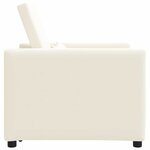 vidaXL Canapé Lit Simple Blanc crème 90 x 165 x 87 cm Lin