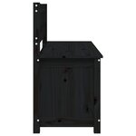vidaXL Banc Noir 110x41x76 5 cm Bois de pin massif