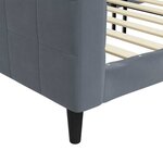 vidaXL Lit de repos gris foncé 90x190 cm velours